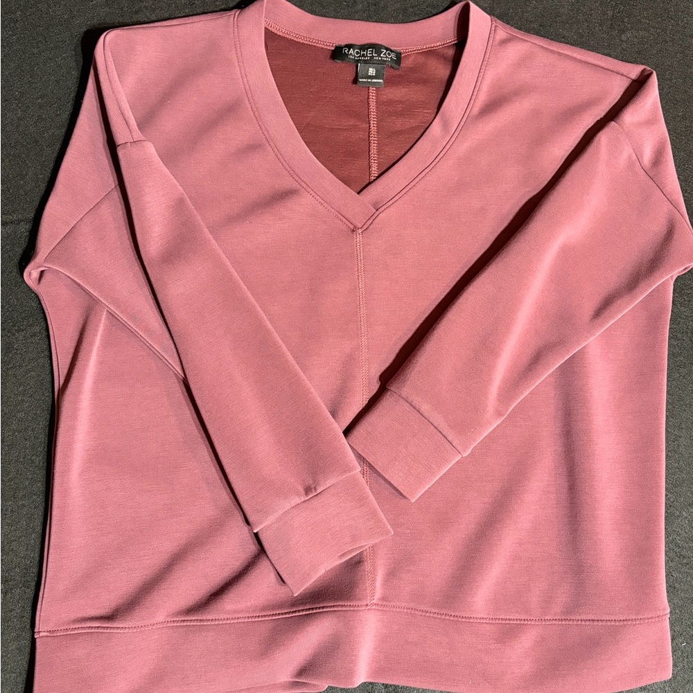 Rachel Zoe Women's Dusty Rose V-Neck Sweater